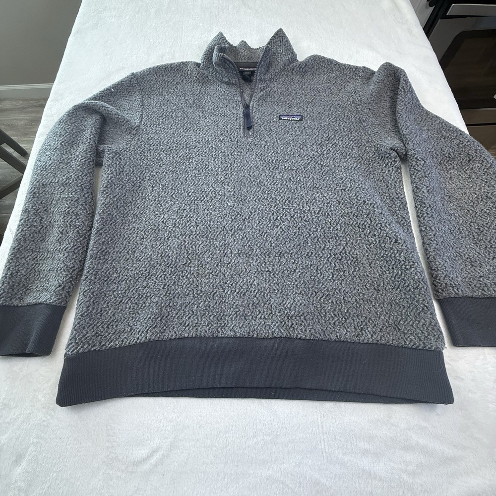 Patagonia Better Sweater Wool Fleece Pullover Men’s L Gray 1/4 Zip Thailand